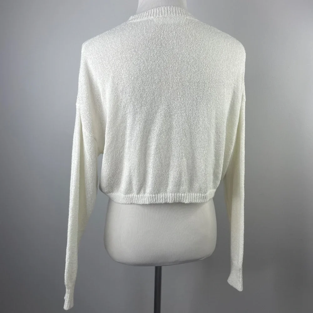 Altar'd State American Flag Cropped Sweater Small White Knit Patriotic JT2024-28 - Picture 6 of 12